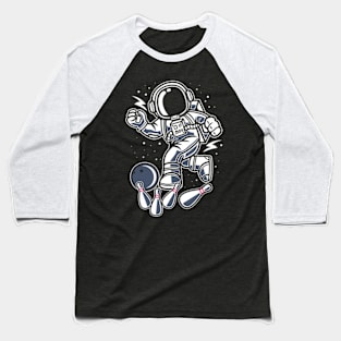 Astronaut Bowling Baseball T-Shirt